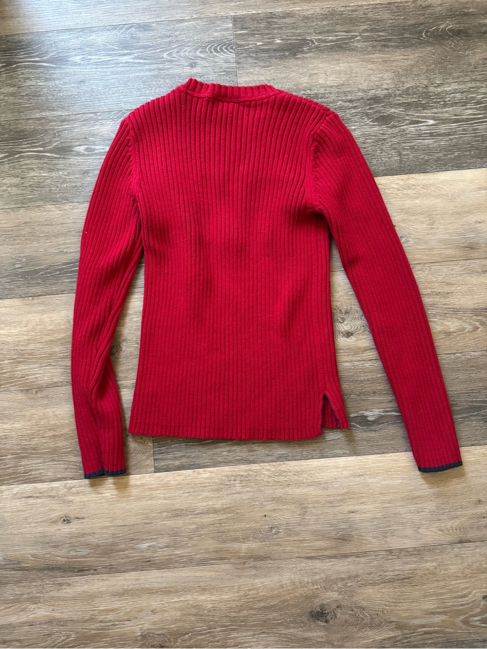 Polo Jeans Co Ralph Lauren Vintage Ribbed Knit Flag Sweater Size Medium Y2K 90s - Picture 4 of 4
